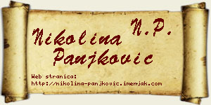 Nikolina Panjković vizit kartica